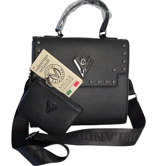 Valentino Orlandi Satchel Crossbody NWT - Gunmetal Harware - Picture 2 of 9